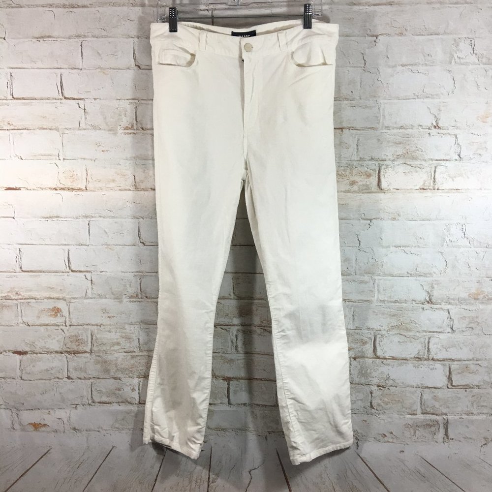 PAIGE Women's Size 31 Cindy High Rise Straight Leg Corduroy in Ecru